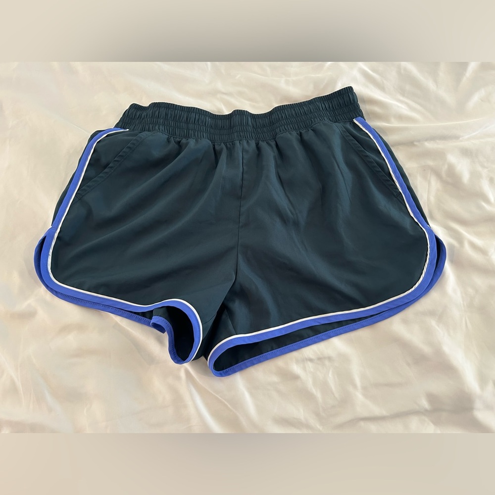 Athletic Works Running Shorts Womens M 8-10 Blue Lined Active Gym